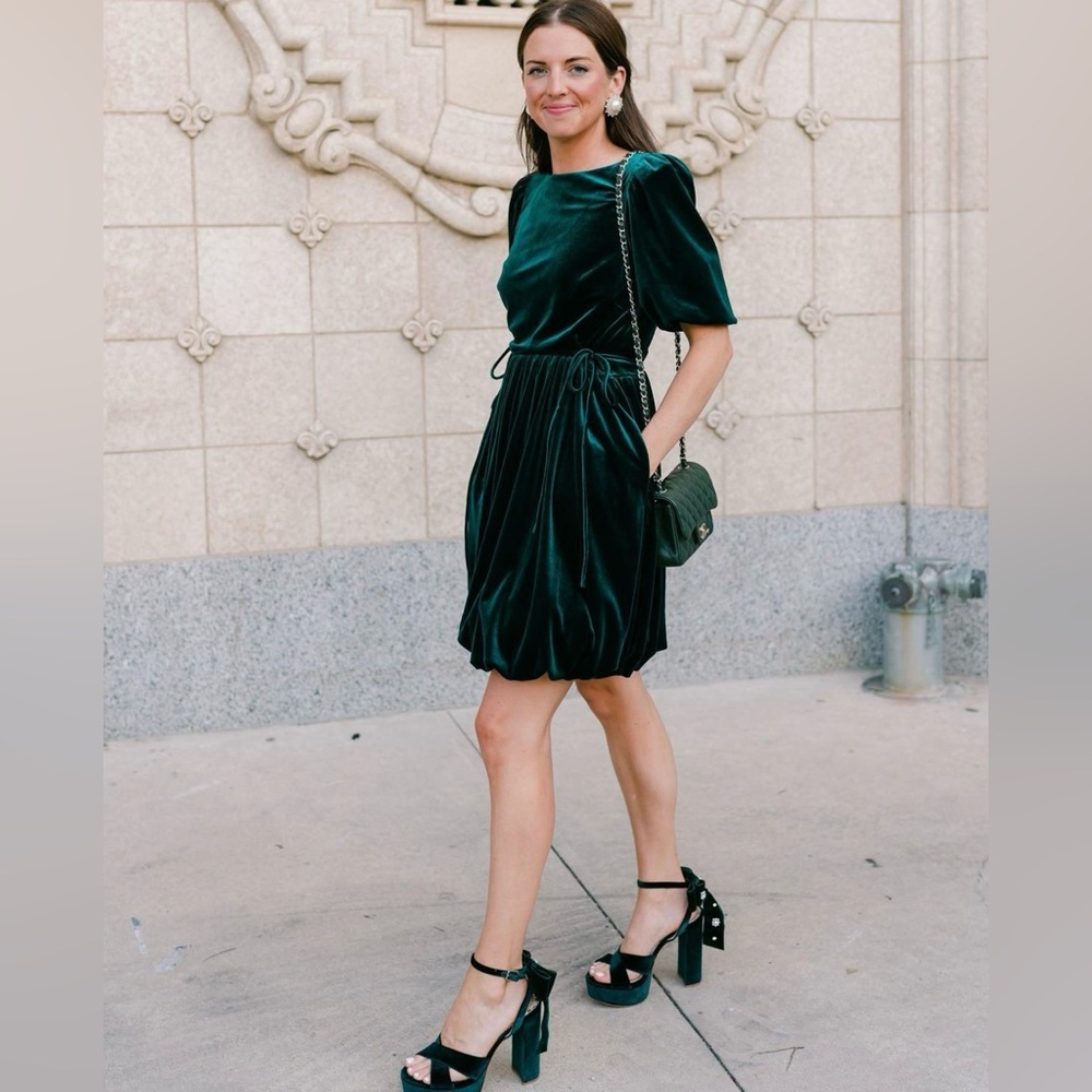 Nicola Bathie for Antonio Melani Velvet Bubble Mini Dress 8